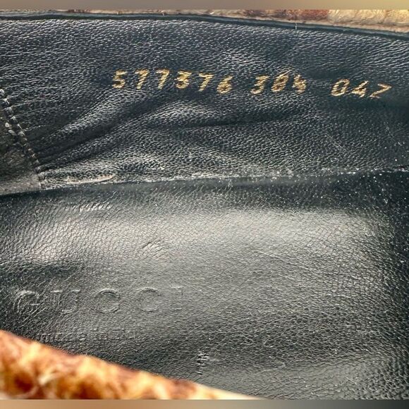 Gucci Jordaan Quilted Loafers Raffia Elaphe Straw Matelasse Horsebit EU38.5US8.5 - Picture 3 of 12